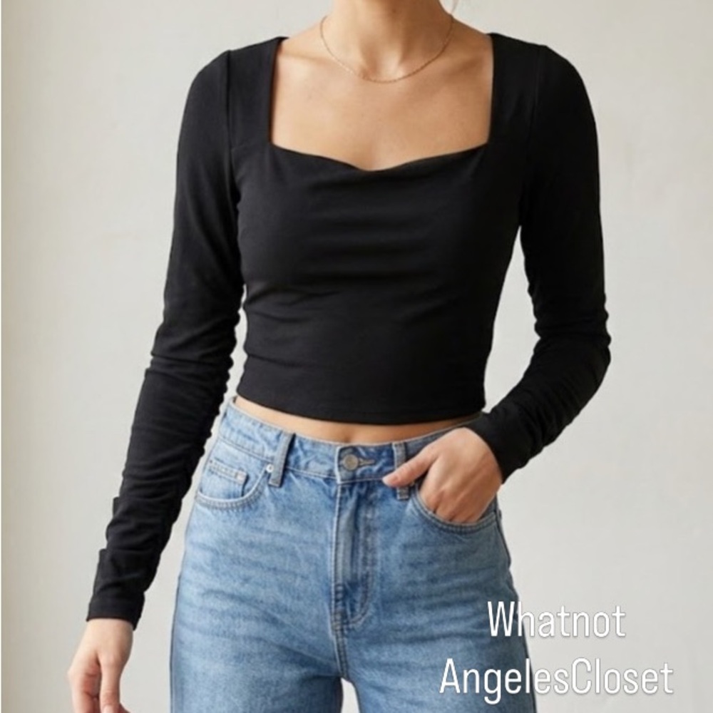 Black Long Sleeve Women's Top H&M